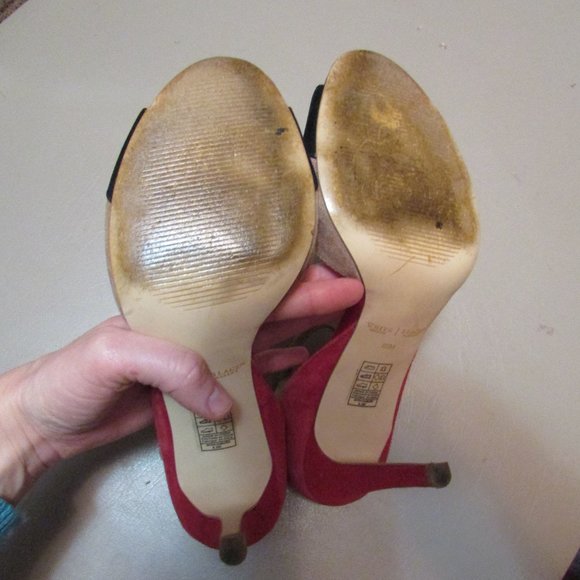 WHBM Suede Colorblock Heels - Picture 10 of 12